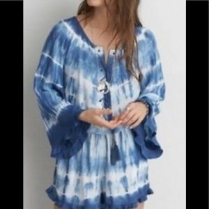american eagle tie dye romper